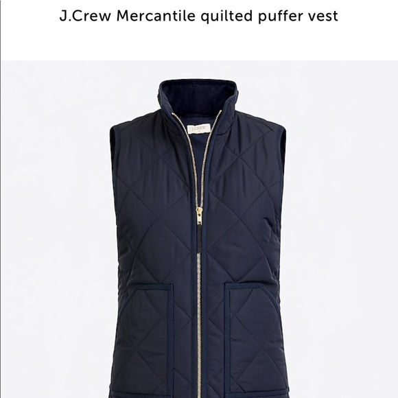 J.Crew Puffer Vest - Navy - Picture 2 of 5
